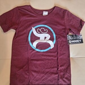 Hooey Kids Burgundy Tee with Blue Graphic